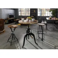 MASSIVMOEBEL24.DE Tisch Altholz 75x75x75 mehrfarbig lackiert INDUSTRIAL #21