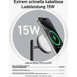 Anker MagGo Wireless Charging Station (3-in-1, Stand) schwarz