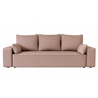 Sofa, Hellrosa, Holzwerkstoff, 3-Sitzer, 242x85x95 cm, Wohnzimmer, Sofas & Couches, Schlafsofas
