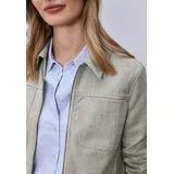STREET ONE Jacke mit Fischgrätmuster und Zipper smoke beige 40 - 40%