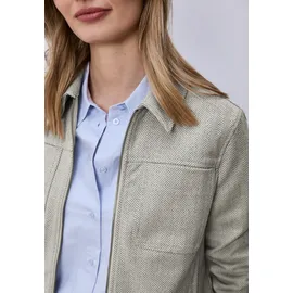 STREET ONE Jacke mit Fischgrätmuster und Zipper smoke beige 40 - 40%