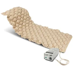 pulox - ADM-130 - Antidekubitusmatratze mit Pumpe - Wechseldruckauflage - bis 130 kg - Beige