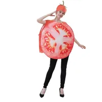 Glixoft Halloween-Tomaten-kostüm, Cartoon-früchte-kostüm, Neuheit, Gemüse, Kleidung, Anziehzubehör Für Karneval, Geburtstag