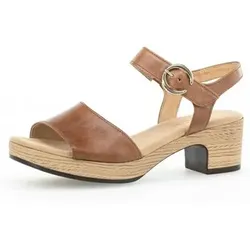 Gabor  Sandalen Sandaletten Kreta Plateau Sandalette Klett 62.071.53 62.071.53  in Braun, 39