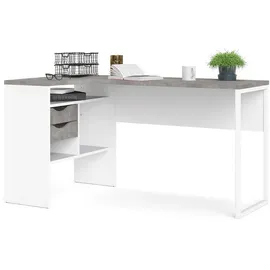 VCM ebuy24 Schreibtisch weiß / Beton Dekor.