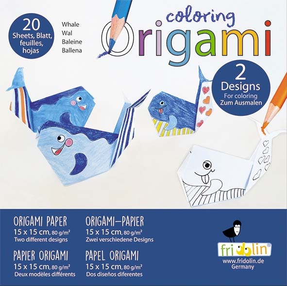 Fridolin Coloring-Origami Wale