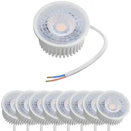 Oktaplex lighting Oktaplex LED Modul dimmbar Nizza 9er Set Warmweiß 3000K 380lm GU10 Ersatz 230V
