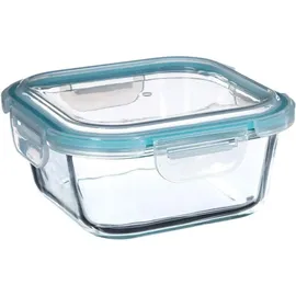 5five simply smart Lunch-Boxen 3er-Set in transparent - 3 große quadratische aufbewahrungsdosen clipeat glas