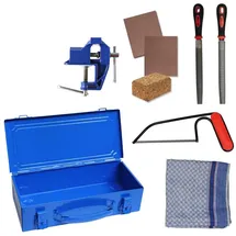 Corvus A600331 - Werkzeug Set Metall Box 01, blau, Werkzeugkoffer