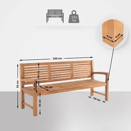 CLP Halden 200 x 59 x 92 cm Braun