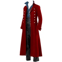 Herren Steampunk Vintage Jacke Mittelalter Renaissance Viktorianischer Gehrock Uniform Halloween Kostüm Frack