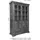 Massivmoebel24 Vitrine Akazie 134 x 50 x 196 cm Braun