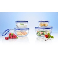 ALPFA Frischhaltedose Frischhaltedosen Set 5tlg. 802321 Gefrierdosen, (Spar-Set, 5er-Set), BPA frei weiß