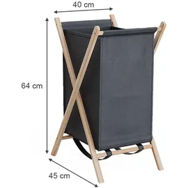 Vicco Wäschekorb Bruno Grau 40 x 64 cm