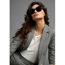LAURA SCOTT Sonnenbrille LAURA SCOTT, Damen, braun, gemustert, glänzend, kontrastfarbene Details, Sonnenbrillen Sonnenbrille, mit glitzernden und goldfarbenden Details - NEW