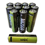 Verico LoopEnergy AA 2550 Wiederaufladbare USB-C Batterie AA 1,5V 2550mWh (1700mAh) Li-Ion Akku, Schnellladung via USB-C Anschluss in ca. 2 Stunden, 12er Pack AA, 3 Stück Kabel USB-A auf 4 x USB-C