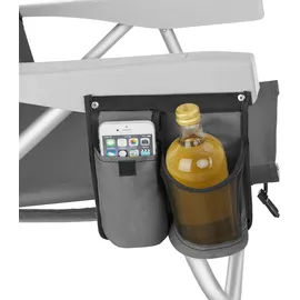 Tectake Aluminium Strandstuhl Grau