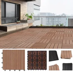 Deuba Casaria WPC Fliese 1x Klassik Terrakotta 30x30cm