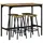 Homcom Bartisch Set 110 x 50 x 89,5 cm Braun