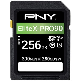 PNY 256GB EliteX-PRO 90 Klasse 10 U3 V90 UHS-II SD Flash Speicherkarte