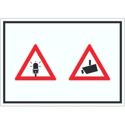 Achtung Audio- und Videoüberwachung Aufkleber Symbol A9 (37x52mm)