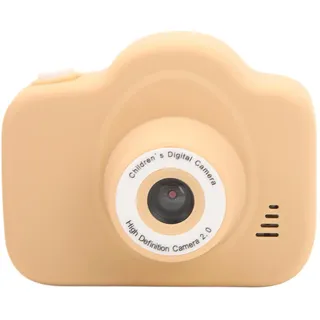 HD-Kinderkamera mit Zwei Objektiven, Klarem IPS-Bildschirm, Lustiges Fotografieren, ABS und Silikon, Lange Akkulaufzeit, Vielseitig Einsetzbar (Tawny)