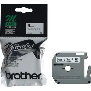 Brother M-K221BZ schwarz auf weiß 0,9cm x 8m