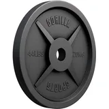 GORILLA SPORTS® Olympia Hantelscheiben - 1,25kg, 2,5kg, 5kg, 10kg, 15kg, 20kg, 25kg, 30kg Gewichte, 50mm Bohrung, Gusseisen, Einzeln/Set - Gewichtsscheiben, Hantelscheiben-Set, Hanteln