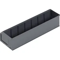ALUTEC München Alutec 66029 Sichtlagerkasten (L x B x H) 400 x 91 x 81mm Dunkelgrau 1St.