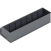 ALUTEC München Alutec 66029 Sichtlagerkasten (L x B x H) 400 x 91 x 81mm Dunkelgrau 1St.