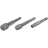 WOLFCRAFT Stecknuss-Adapter-Set 3-tlg.