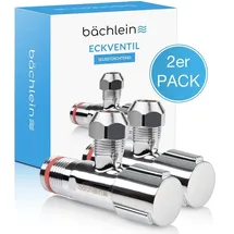 Bächlein Eckventil selbstdichtend [2er Set], 1/2 Zoll Eckregulierventil für Kalt- und Warmwasserleitungen mit klassischem Schraubverschluss