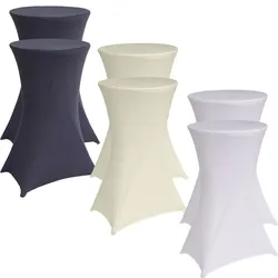 2x Stehtischhusse 60 cm Farbe nach Auswahl Husse Partytisch Bistrotisch Tisch... Grau