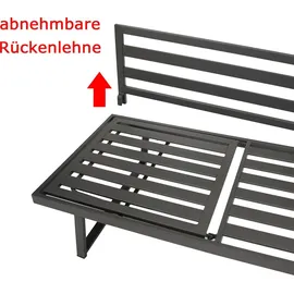 DEGAMO Funktions Lounge Set BOGOTA, Aluminium matt-grau, Polster hellgrau