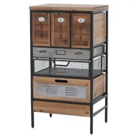 Mendler Apothekerkommode 85 x 46 x 35 cm Braun