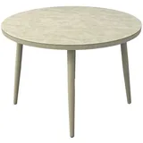 Greemotion Avola Gartentisch Ø 108 x 74 cm Beige/Grau