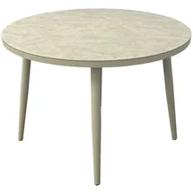 Greemotion Avola Gartentisch Ø 108 x 74 cm Beige/Grau