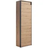 Voleo Garderobenschrank Schwarz, Eiche Artisan, 60x200x38 cm, Beimöbel erhältlich, Garderobe, Garderobenschränke, Garderobenschränke