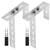 GETLITOOL 2×Solar Balkonkraftwerk Halterung 65-190MM Verstellbare Balkonhalterung für Solarmodule, Edelstahl 304 Balkon Haken Set, Solarpanel Halterung Kein Bohren zur Runde Eckig Balkongelände