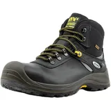 Grisport Valsugana Damen und Herren Arbeitsstiefel,Sicherheitsstiefel S3,rutschfest,hitzebeständig,wasserdicht,SRC,HRO,WR,HI,schwarz, EU 43 - 43 EU