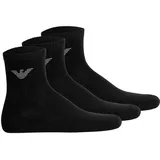 Emporio Armani SPORTY SPONGE Sneakersocken 3er Pack Schwarz 39-41