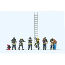 Preiser Figuren-Set Feuerwehrleute in moderner Blauer Einsatzkleidung 10765 H0