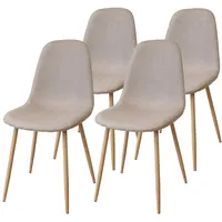 Albatros Esszimmerstuhl FANO Strukturstoff beige 4er Set