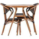 venture home Abrantes Gartentisch 80 x 80 x 0 cm Braun