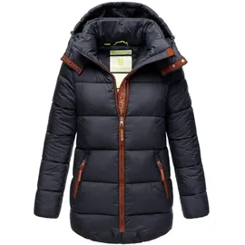 Navahoo Winterjacke Wattewölkchen navy / kastanienbraun / weiß M