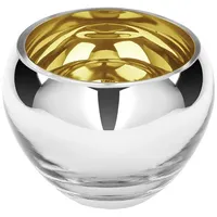 Fink Teelichthalter Colore Glas Gold