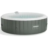 Arebos Whirlpool ROME aufblasbar für bis zu 6 Personen mit 130 Massagedüsen, (Komplett-Set, 208 x 208 cm), für Outdoor & Indoor schwarz
