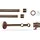 GARESA Gardinenstange GARESA "RUSTIKA", braun (bronzefarben), L:130cm Ø:16mm, Metall, Gardinenstangen, rustikale Vorhanggarnitur, verlängerbar, m. Ringe, Endkappe