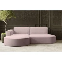 Kaiser Möbel Ecksofa Designer MODENA STUDIO stoff Dicker cord Poso Rosa Links