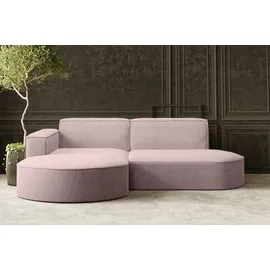 Kaiser Möbel Ecksofa Designer MODENA STUDIO stoff Dicker cord Poso Rosa Links